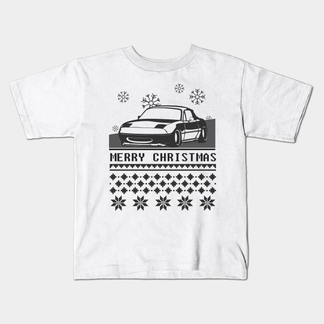 Merry Christmas miata Kids T-Shirt by hoddynoddy